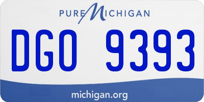 MI license plate DGO9393