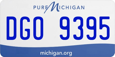MI license plate DGO9395