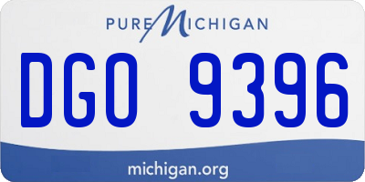 MI license plate DGO9396