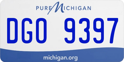 MI license plate DGO9397