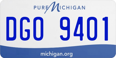 MI license plate DGO9401