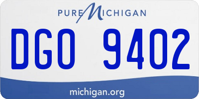 MI license plate DGO9402