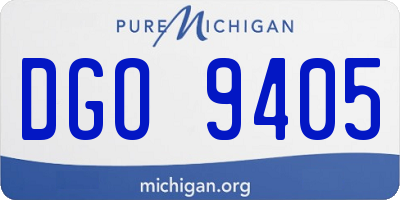 MI license plate DGO9405
