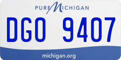 MI license plate DGO9407