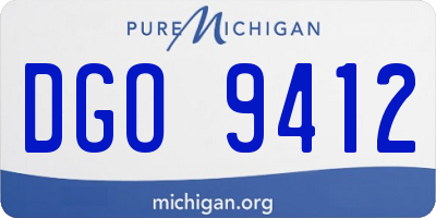 MI license plate DGO9412
