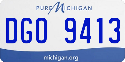MI license plate DGO9413
