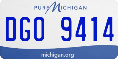 MI license plate DGO9414