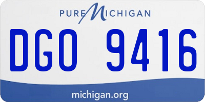 MI license plate DGO9416