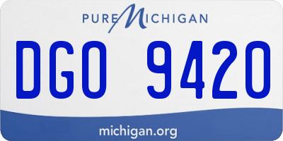 MI license plate DGO9420