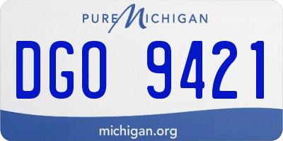 MI license plate DGO9421