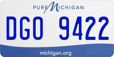 MI license plate DGO9422