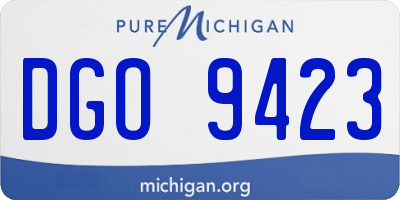 MI license plate DGO9423