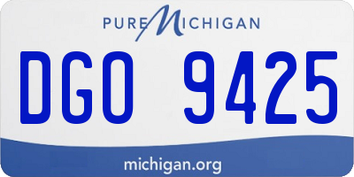 MI license plate DGO9425