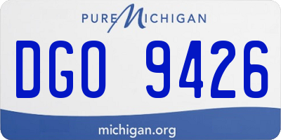 MI license plate DGO9426