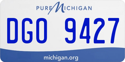 MI license plate DGO9427