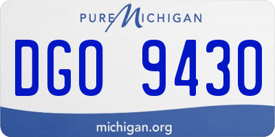 MI license plate DGO9430