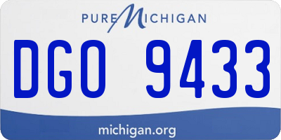 MI license plate DGO9433
