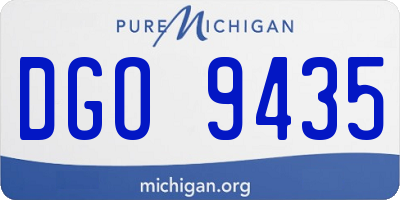 MI license plate DGO9435