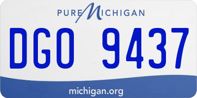 MI license plate DGO9437