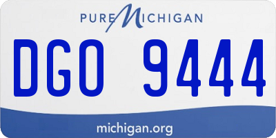 MI license plate DGO9444