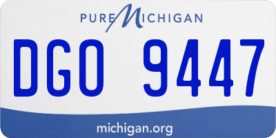 MI license plate DGO9447