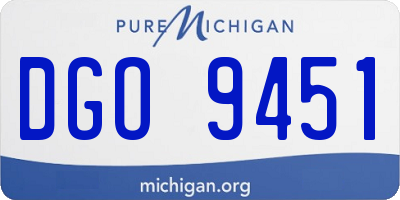 MI license plate DGO9451
