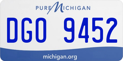 MI license plate DGO9452