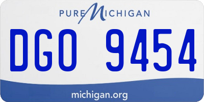 MI license plate DGO9454