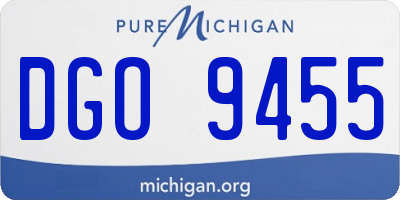 MI license plate DGO9455