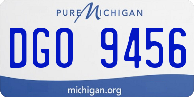 MI license plate DGO9456