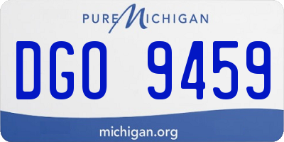 MI license plate DGO9459