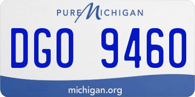 MI license plate DGO9460