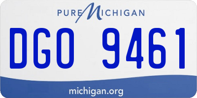MI license plate DGO9461