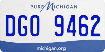 MI license plate DGO9462