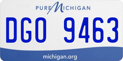 MI license plate DGO9463