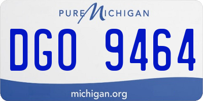 MI license plate DGO9464