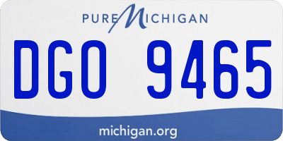 MI license plate DGO9465