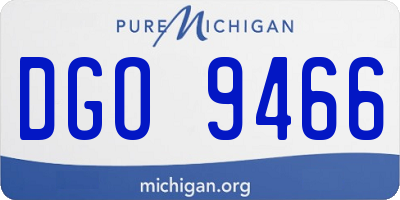 MI license plate DGO9466