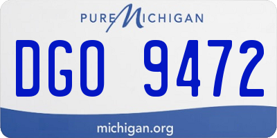 MI license plate DGO9472