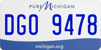 MI license plate DGO9478