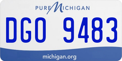 MI license plate DGO9483
