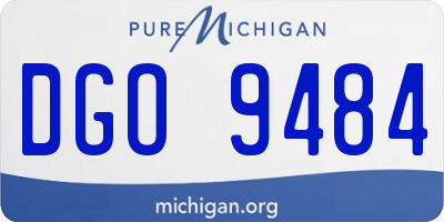 MI license plate DGO9484