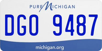 MI license plate DGO9487