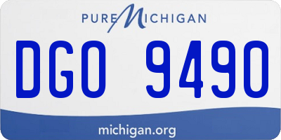 MI license plate DGO9490