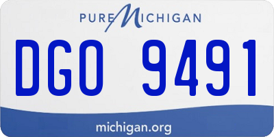 MI license plate DGO9491