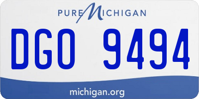 MI license plate DGO9494