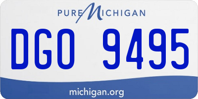 MI license plate DGO9495