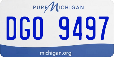 MI license plate DGO9497