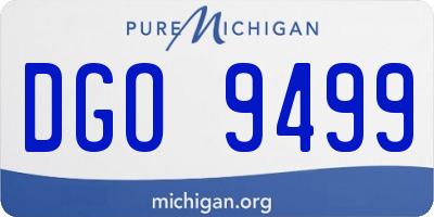 MI license plate DGO9499