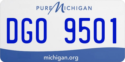 MI license plate DGO9501